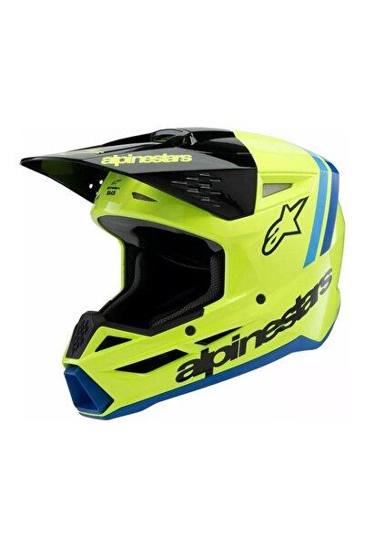 Alpinestars SM3 Youth Radium Off-Road Çocuk Genç Motosiklet Kaskı Sarı Siyah ...