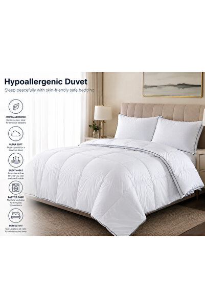 HOME AURAA LUXE 100% Cotton I PREMIUM DUVET WHITE – 150 X 220 CMS
