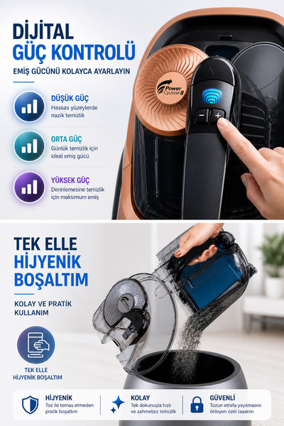 Philips Yeni Seri Led Işıklı Başlık Power Pro Max Yeni Nesil 900 W Süpürge