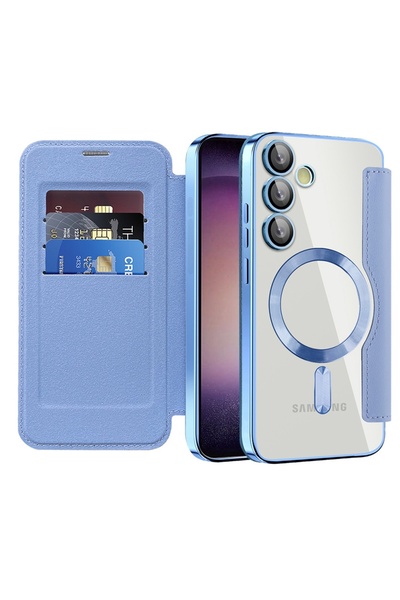 Techsuit Husă pentru Samsung Galaxy S23 Plus - SmartMag Book Case - Albastru ...