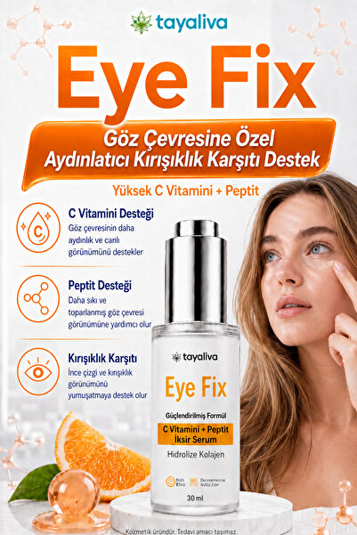 Tayaliva Eye Fix - Göz Altı Serumu Morluk, Torbalar, Şişlik ve Işıltı İçin C ...