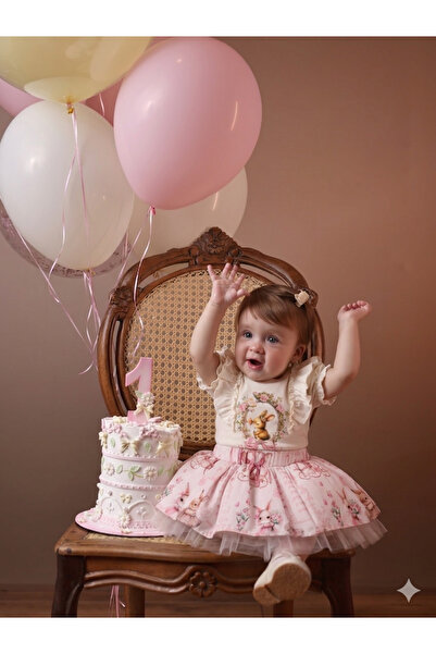 Momercy Baby Girl Pink Queen T-Shirt Skirt Set