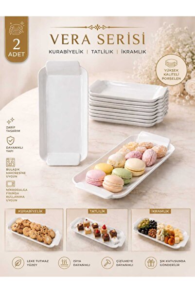 Lavider Vera Series 2-Piece Cookie & Dessert and Treat Presentation Plate