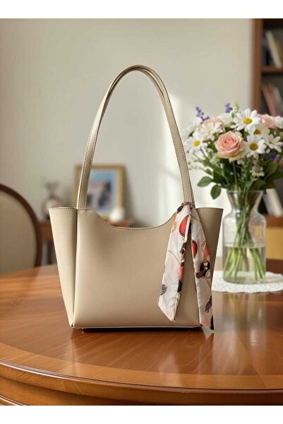 Judour Bags Geantă de mână și de umăr Shopper pentru femei cu eșarfă, fermoar...