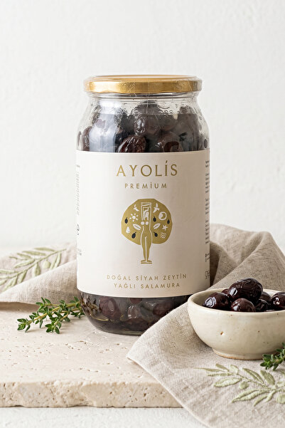Ayolis Premium Gurme Yağlı Salamura Siyah Zeytin XL 650 g