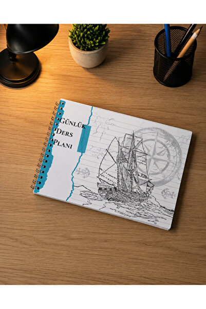 Kapudan Daily Lesson / Study / Exam Planner Undated Agenda 22X15 cm Blue Color