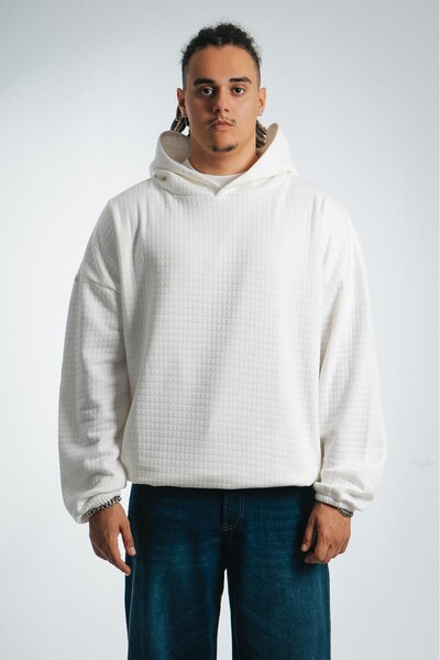 No Future Oversized Waffle Hoodie Nf0537Ek
