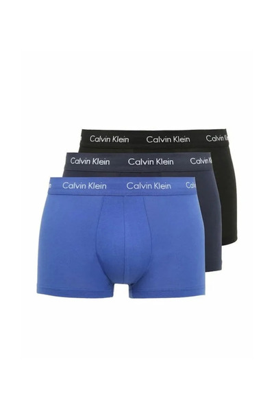 Calvin Klein Μποξεράκια 3 τεμαχίων Πολύχρωμα Μαύρο-Μπλε-Βασιλικό Μπλε U2664G-4KU