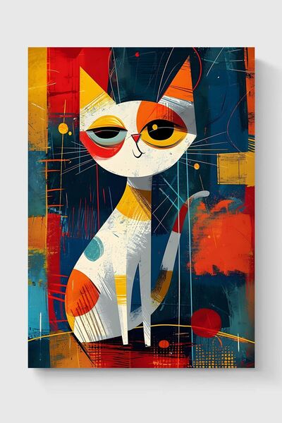 Luna Marissa Διακοσμητική αφίσα Minimal Cat χωρίς πλαίσιο