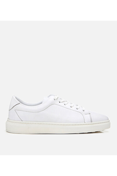 Hotiç Men's Leather White Sports Shoes