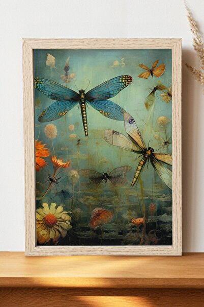 Luna Marissa Αφίσα Dragonfly - Αφίσα τοίχου από γυαλιστερό χαρτί χωρίς πλαίσιο