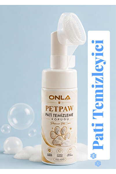 onla PetPaw Pati Temizleme Köpüğü - 150ml. Kedi ve Köpekler İçin Hijyenik Tem...