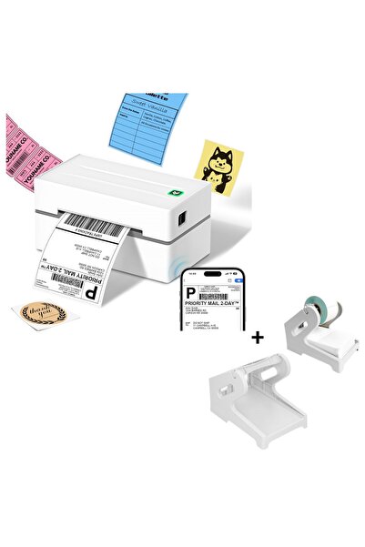 1 Imprimanta termica etichete 4x6, CUANTIS, Bluetooth & USB, 203 DPI, 150 mm/...