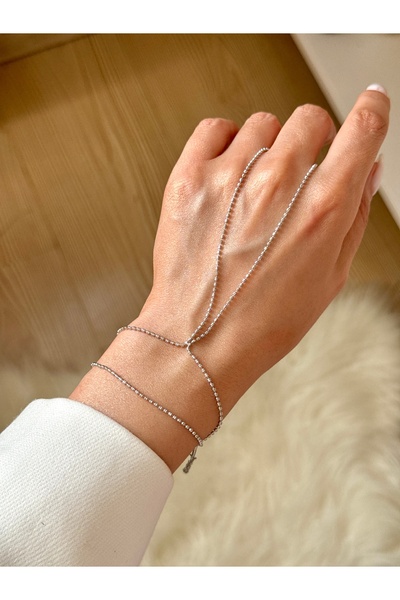 YOUES JEWELRY سوار شاهميران فضي للنساء من الفولاذ