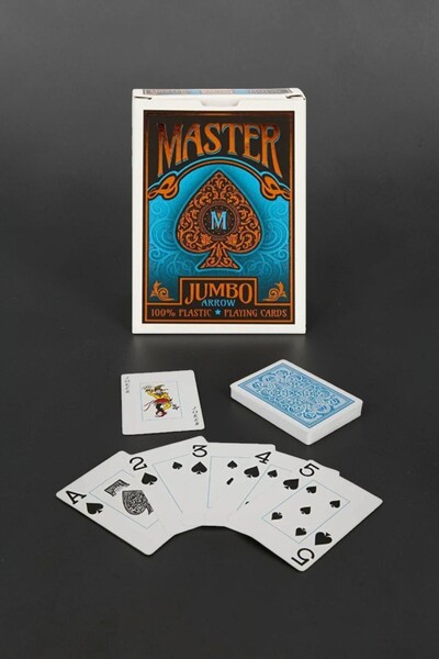 muibazaar Ks Games Master Jumbo Arrow Plastik Poker, Iskambil Oyun Kağıdı Mav...