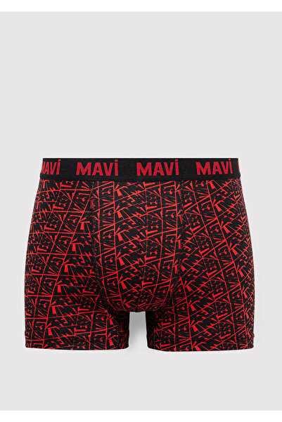 Mavi Baskılı Kırmızı Boxer 0911849-25111