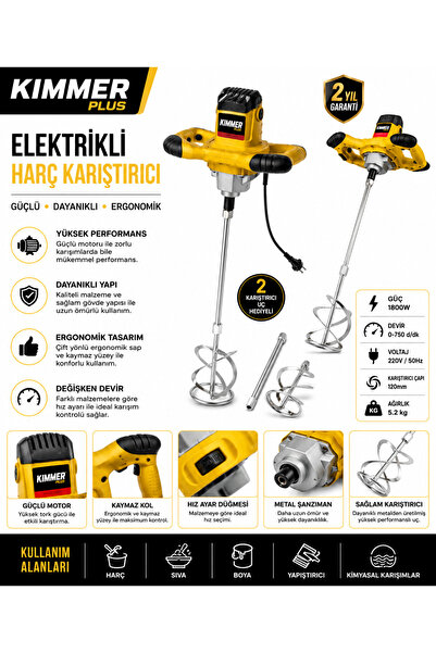 Jetta Power Tools Jetta Power 3000 W Devir Ayarlı Elektrikli Alçı Boya Ve Har...