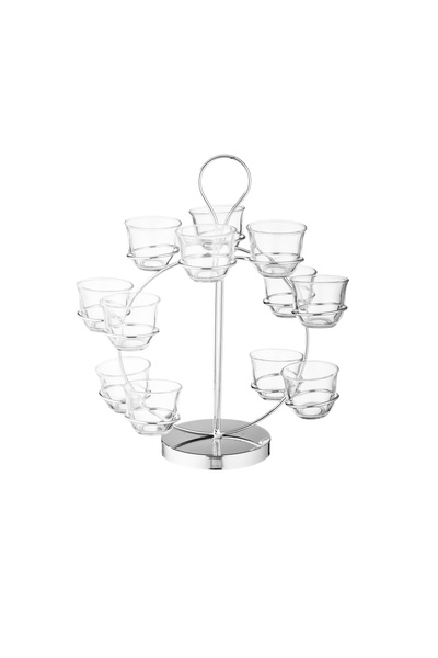 ABAREEK 12-compartment stainless steel coffee cup holder