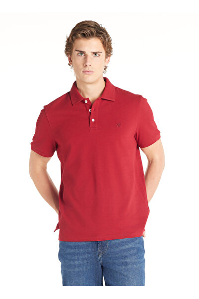 Ted Baker KIRMIZI UZUN KOLLU POLO PİKE TSHİRT
