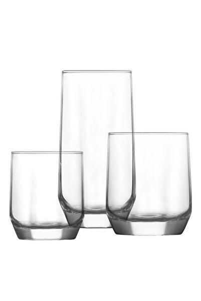 LAV Diamond 18 Piece Soft Drink Glass Set Fma05058
