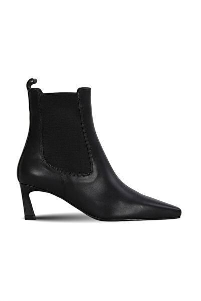 Bueno Shoes Black Leather Women's Heeled Boots 42Wb6390