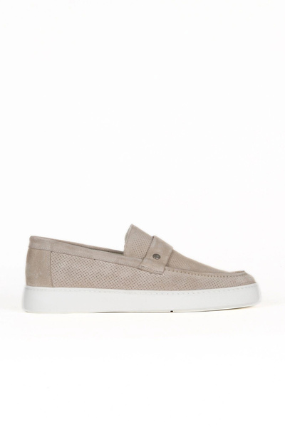 Bueno Shoes Beige Suede Men's Casual Shoes 01Me9500
