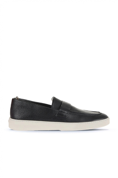 Bueno Shoes حذاء رياضي رجالي من الجلد باللون الأسود 01ma8100