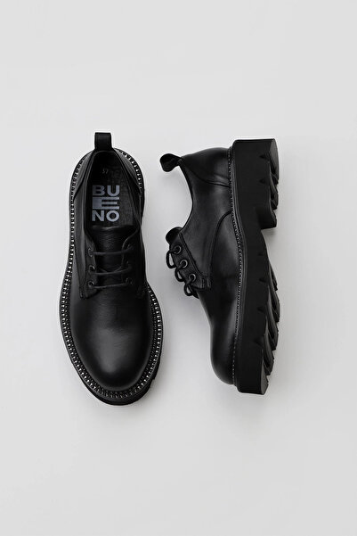 Bueno Shoes Черни кожени дамски класически обувки 01wt0301