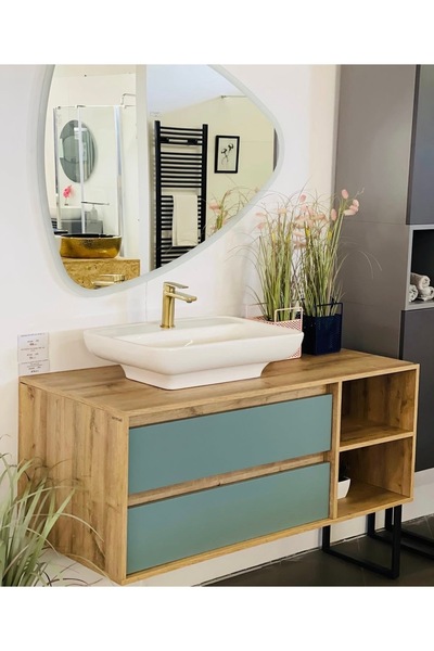 Turkuaz Cerastyle Lal 60 Tezgah Üstü Çanak Lavabo 60x42 Cm (lavabo Tıpası Dahil)
