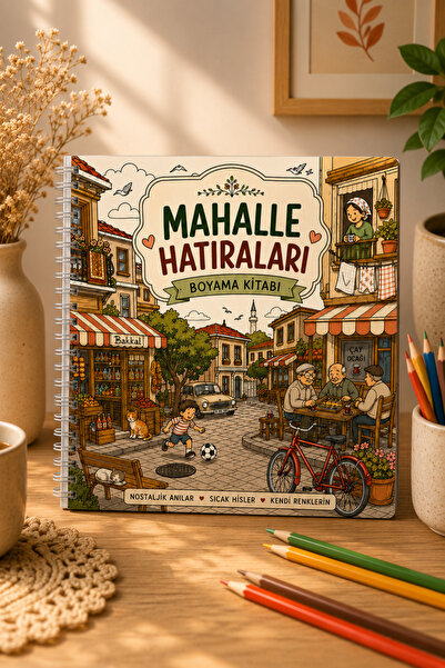 Z&R CRAFT Mahalle Hatıraları – Nostalji Temalı Yetişkin Boyama Kitabı | 90’la...