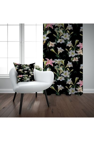 EVSEHOMES Seria Florală 10 Cortina de fundal pentru sufragerie și hol