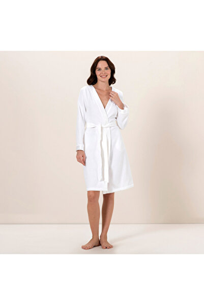 Chakra Halat de baie unisex Floss Bambu alb