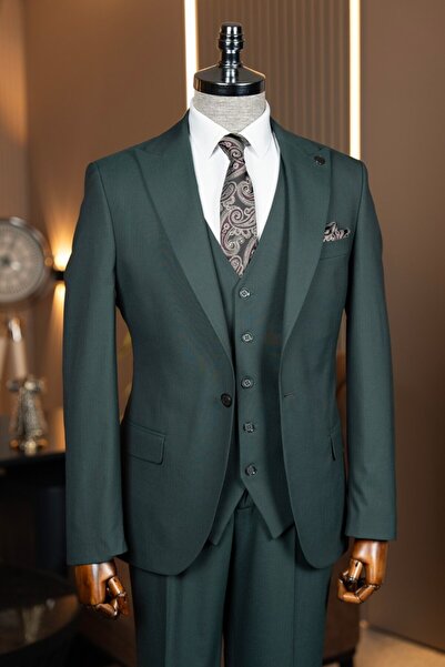 Terzi Ayhan Classics Exclusive Vest Suit Green