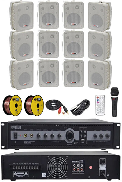Lastvoice High Voice Paket-5 duvar Hoparlör Ve Bölgeli Anfi Ses Anons Sistemi...