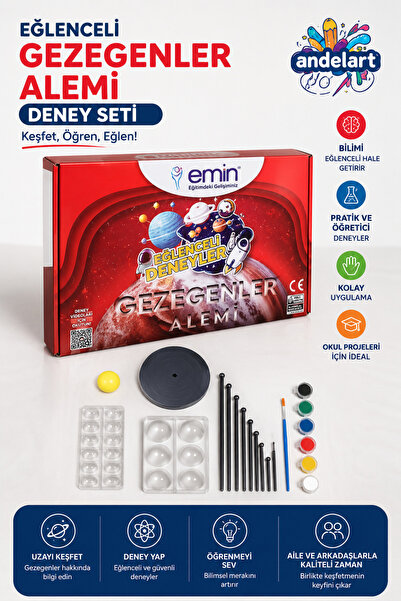 andelart Gezegenler Alemi Deney Seti Boyanabilir Güneş Sistemi