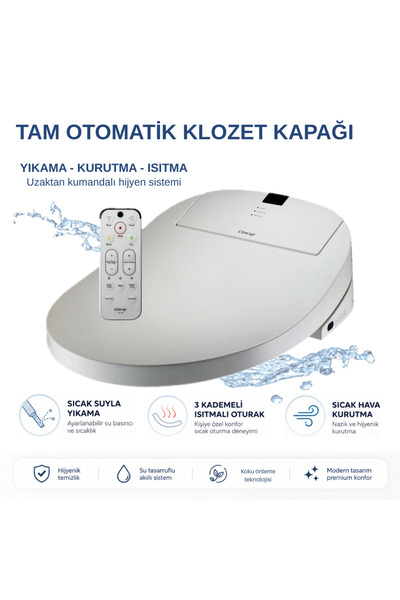 Coway Akıllı Klozet Kapağı Isıtıcılı Tam Otomatik Taharet Fonksiyonlu