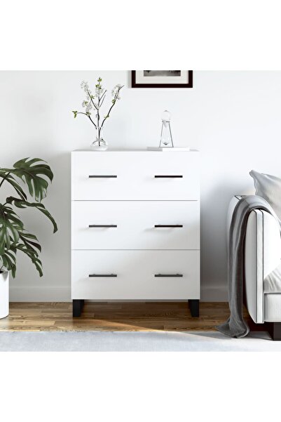 Concept Servantă, alb, 69,5x34x90 cm, lemn compozit