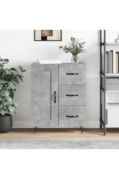 Concept Servantă, gri beton, 69,5x34x90 cm, lemn compozit