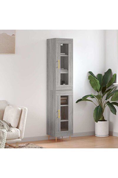 Concept Dulap înalt, gri sonoma, 34,5x34x180 cm, lemn prelucrat