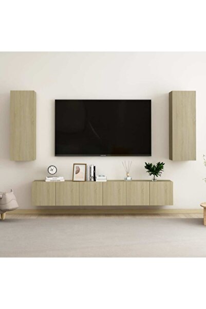 Concept Set dulapuri TV, stejar Sonoma, 5 piese, PAL