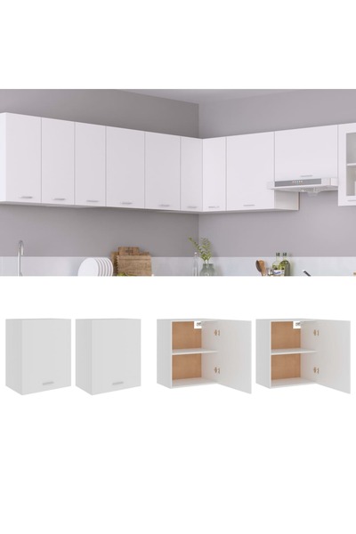 Concept Dulapuri suspendate, 2 buc., alb, 50x31x60 cm, PAL