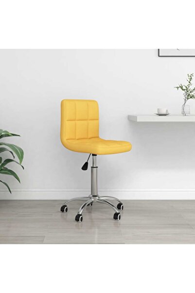 Concept Scaun de birou pivotant, galben muștar, material textil