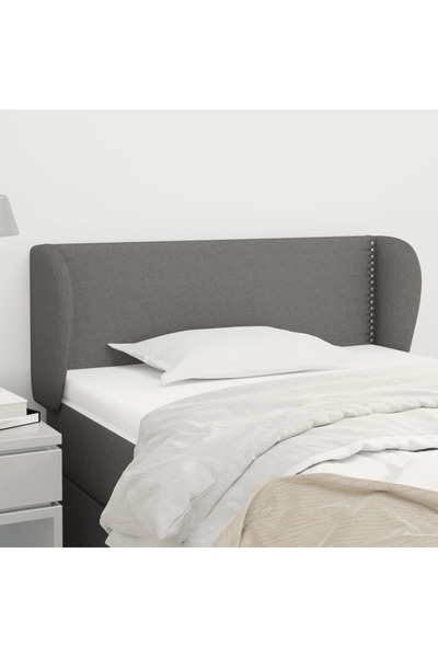 Concept Tăblie de pat cu aripioare gri închis 103x23x78/88 cm textil