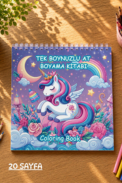 birikiyedi Sevimli At Coloring Book Boyama Kitab/ Yetişkinler ve Çocuklar İçi...