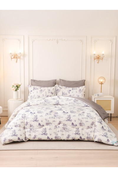 Donetella 4-Pcs Single Comforter Set 170x230 cm | Soft Reversible | Brushed M...