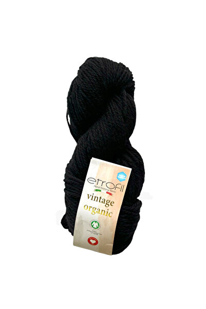 Etrofil Vintage organska pređa za pletenje crna 100% vuna 100g 120m (79083)