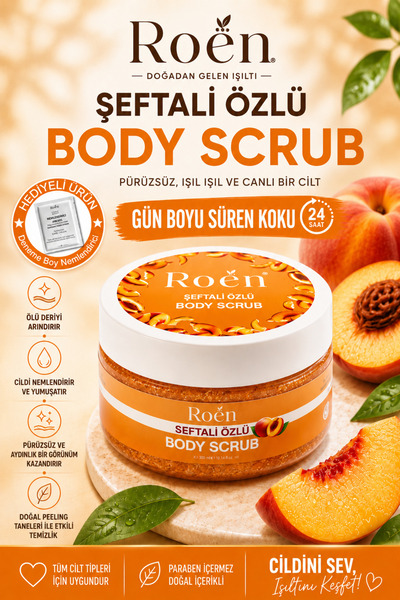 Roen Pürüzsüzleştirici Vücut Peeling Scrub - Çilek Bacak & Batık Giderici Bey...