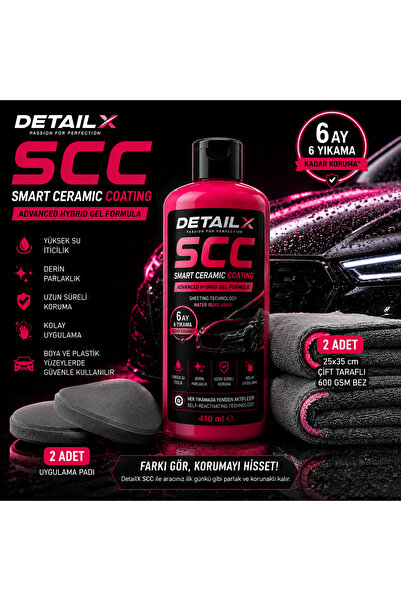 DetailX SCC Gel Hibrit Seramik Kaplama Seti 6 Ay Koruma Patentli Teknoloji