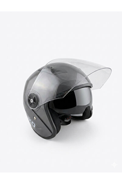 EMİNMOTOR KASK ÇENESİZ GÜNEŞ GÖZLÜKLÜ L BEDEN