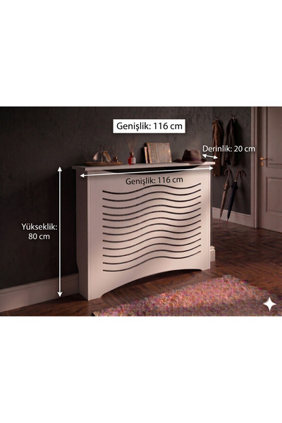 wudie Kalorifer Petek Önü Kapatma, iç Ölçü 116 Cm Mobilya, Petek Kaplama, Dre...